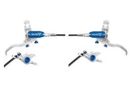 Hope Paire de freins à disques Tech 4 Evo X2 - Argent / Bleu - Durite standard 2026