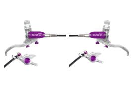 Hope Paire de freins à disques Tech 4 Evo X2 - Argent / Violet - Durite standard 2026