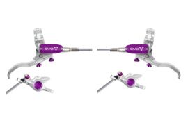 Hope Paire de freins à disques Tech 4 Evo X2 - Argent / Violet - Durite aviation 2026
