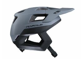 Casque VTT jet Kenny Racing Rafale gris et noir avec boucle magnétique Fidlock