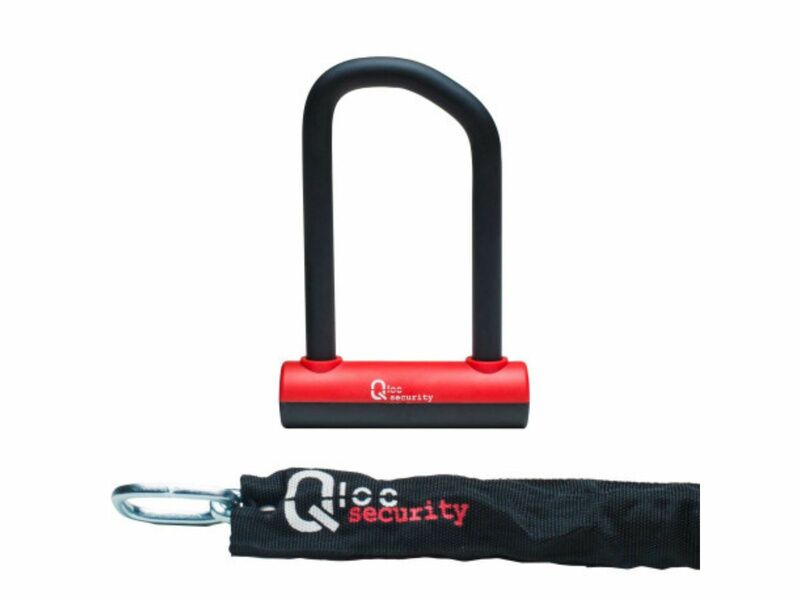 Qloc Security Antivol U - Ø14 - 75/150mm - avec chaine Ø8 / 900mm et support