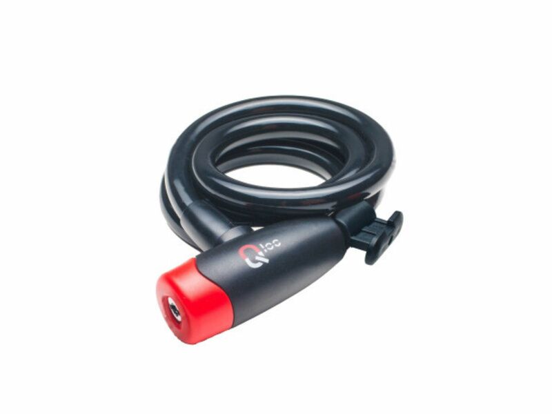 Qloc Security Antivol Spirale à clé Ø15 - 1500mm - avec support