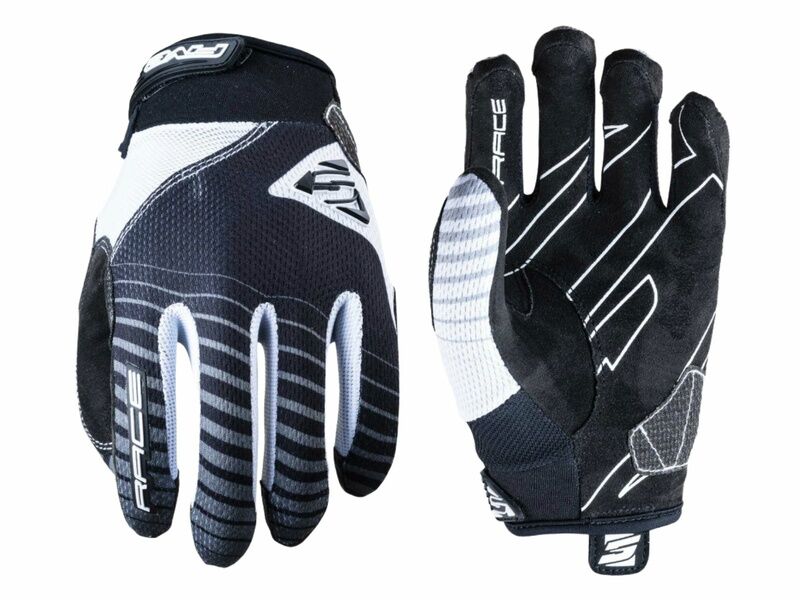 Five RACE KIDS Gloves Black/White