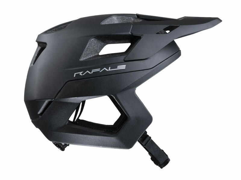 Casque VTT jet Kenny Racing Rafale noir mat avec boucle magnétique Fidlock